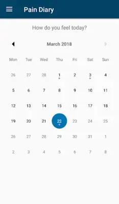 Pain Diary android App screenshot 2